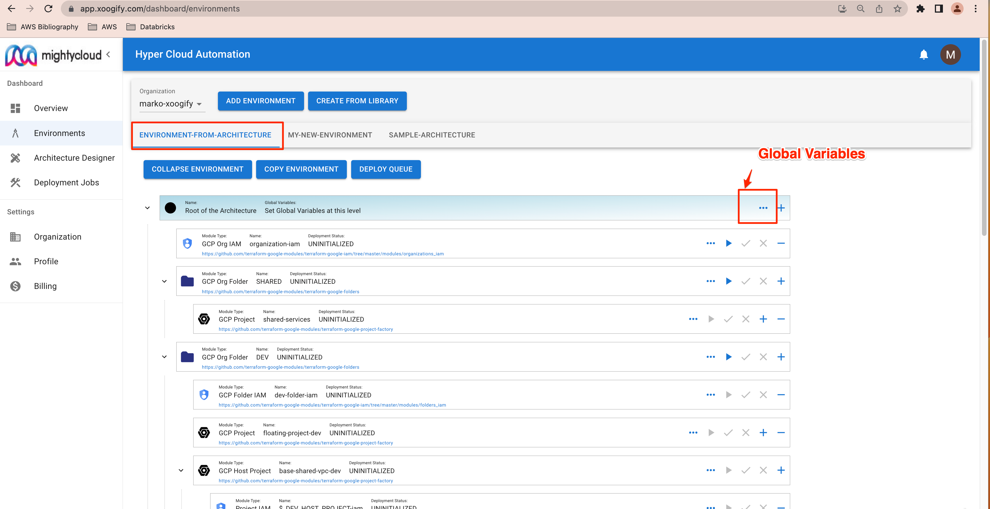 open global variables