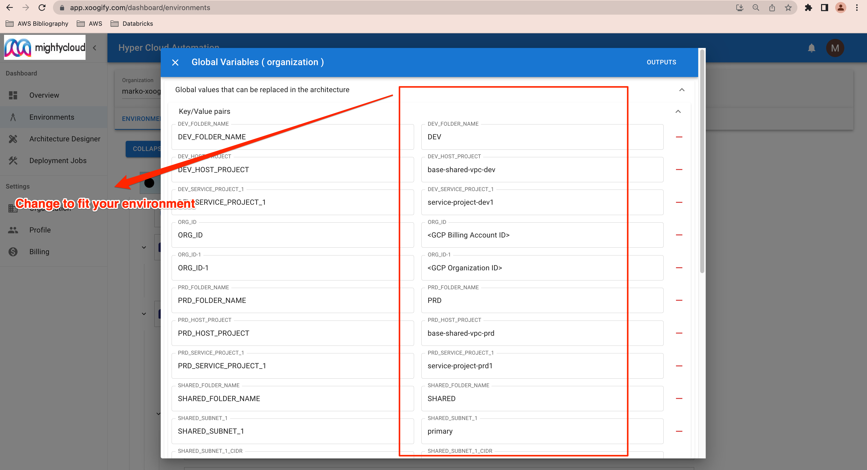 set global varialbes